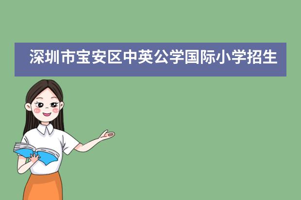 深圳市宝安区中英公学国际小学招生信息