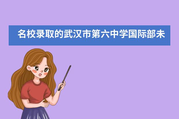 名校录取的武汉市第六中学国际部未来的“于工程师”依旧在校学习