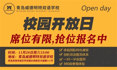 青岛威德明特双语学校校园开放日 青岛威德明特双语学校校园开放日
