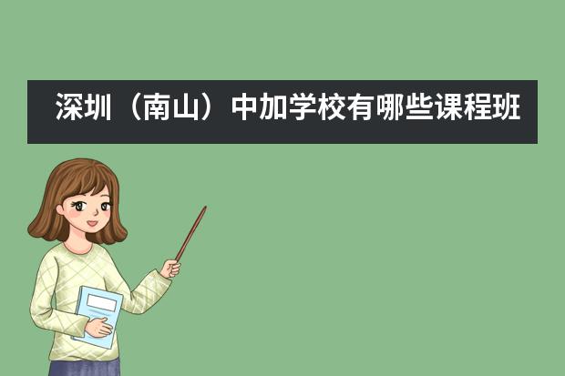 深圳（南山）中加学校有哪些课程班可供选择？