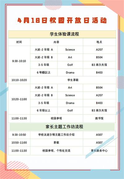 开放日活动流程图片 开放日活动流程图片