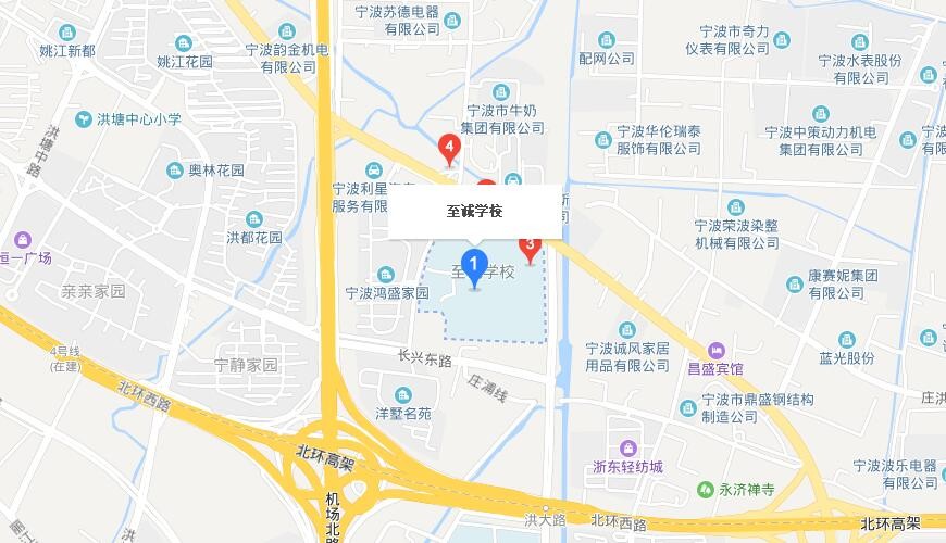 宁波至诚学校地图图片