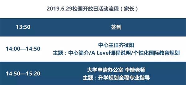 天津大学A-Level国际教育中心校园开放日流程(家长) 天津大学A-Level国际教育中心校园开放日流程(家长)