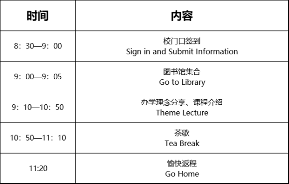 宁波赫威斯肯特学校小学部家长组开放日流程 宁波赫威斯肯特学校小学部家长组开放日流程