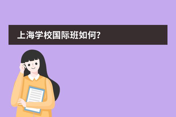 上海学校国际班如何？