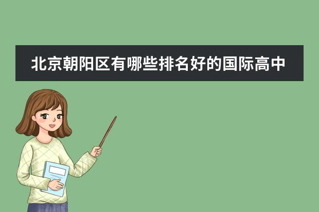 北京朝阳区有哪些排名好的国际高中？