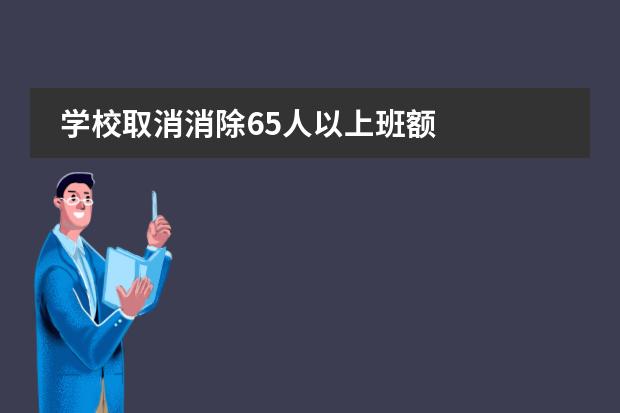 学校取消消除65人以上班额