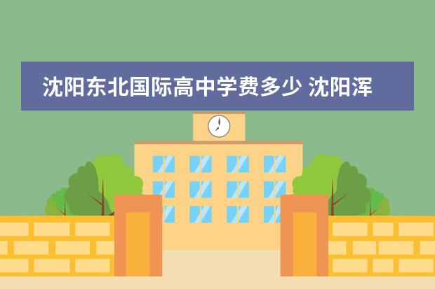 沈阳东北国际高中学费多少 沈阳浑南东北国际医院住院门槛费多少?