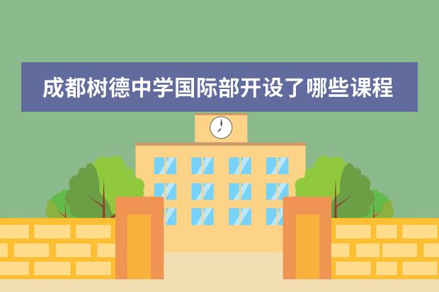 成都树德中学国际部开设了哪些课程?