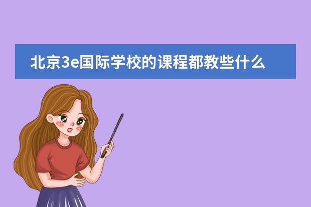 北京3e国际学校的课程都教些什么?