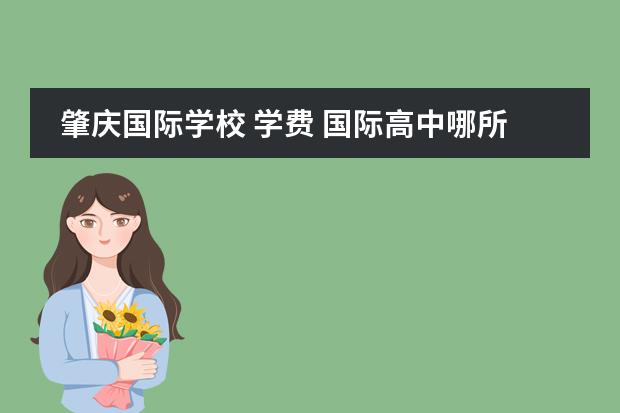 肇庆国际学校 学费 国际高中哪所好?