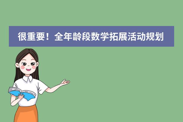 很重要!全年龄段数学拓展活动规划及竞赛推荐