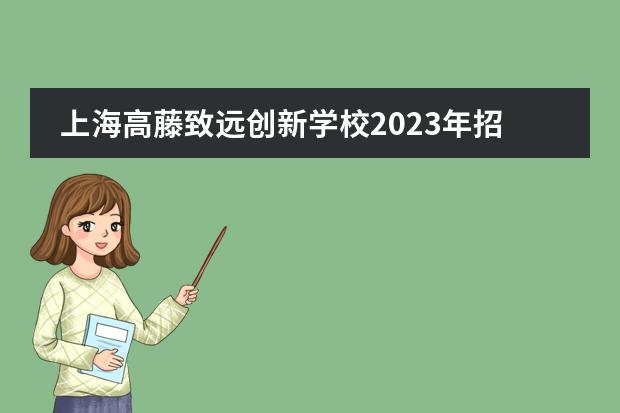 上海高藤致远创新学校2023年招生。