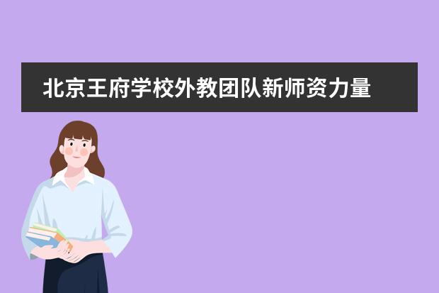 北京王府学校外教团队新师资力量