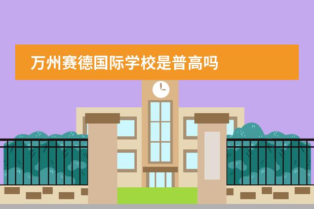 万州赛德国际学校是普高吗