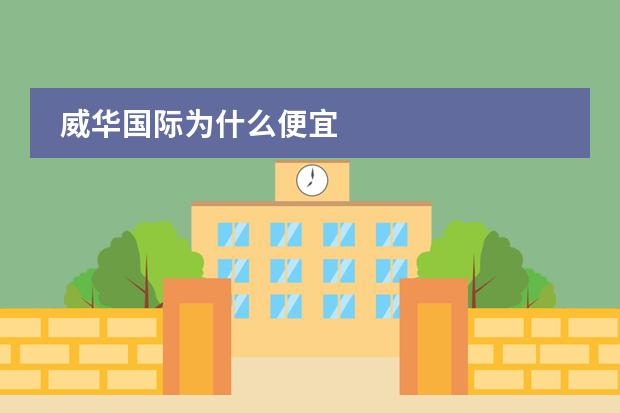 威华国际为什么便宜