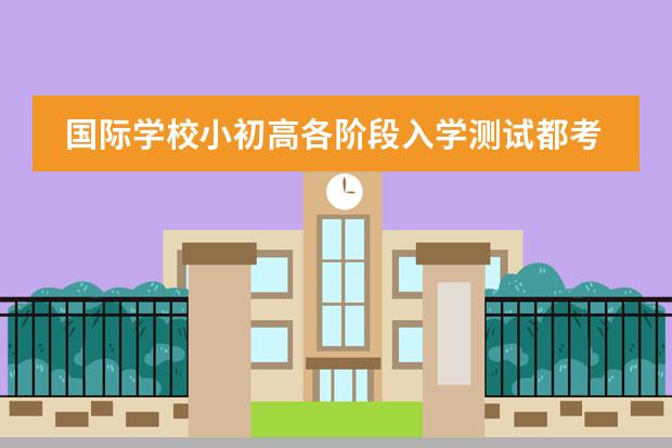 国际学校小初高各阶段入学测试都考什么？读国际学校选IB国际课程怎么样？