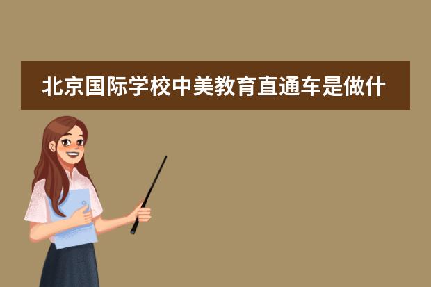 北京国际学校中美教育直通车是做什么的？