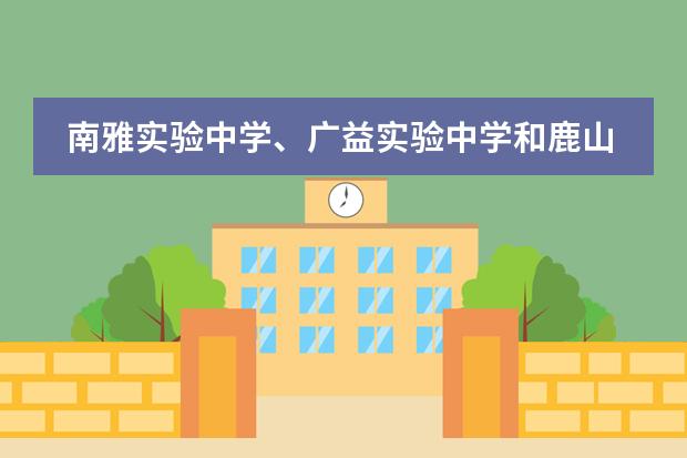 南雅实验中学、广益实验中学和鹿山国际实验中学的初中部哪个更好？（恳请有经历的切身说说）谢谢！