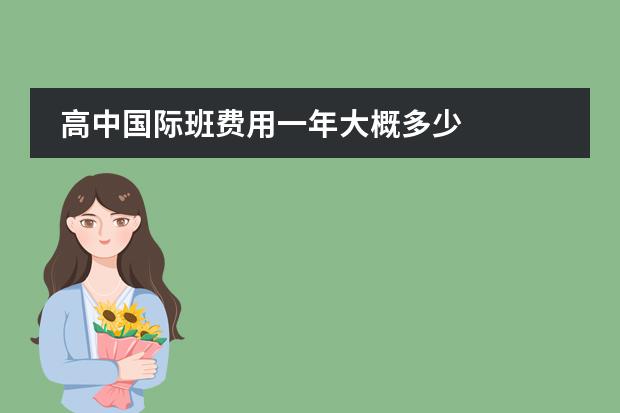 高中国际班费用一年大概多少
