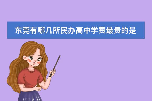 东莞有哪几所民办高中学费最贵的是多少钱？