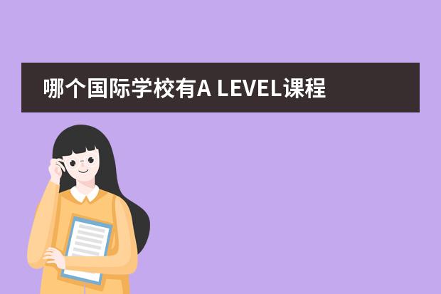 哪个国际学校有A LEVEL课程？