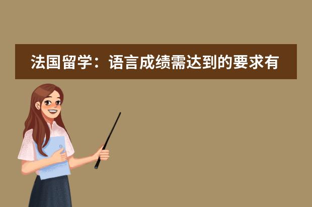 法国留学：语言成绩需达到的要求有哪些？