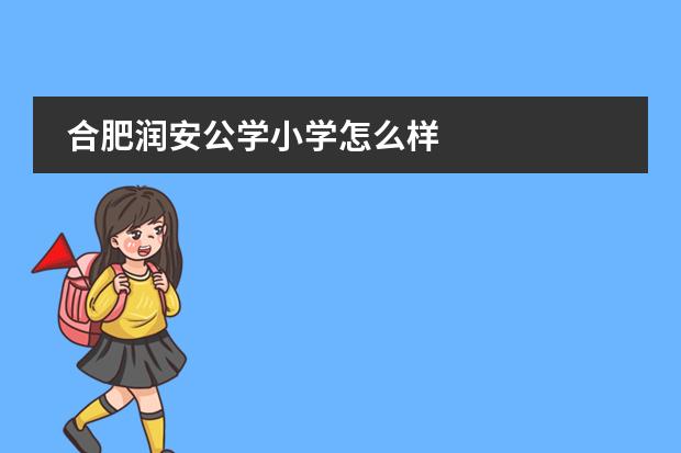 合肥润安公学小学怎么样