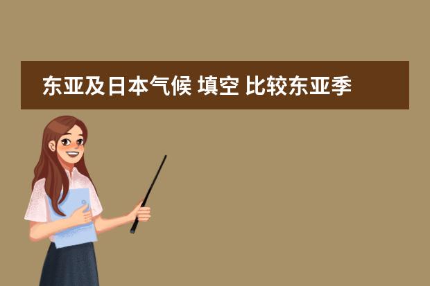 东亚及日本气候 填空 比较东亚季风和澳大利亚季风的异同