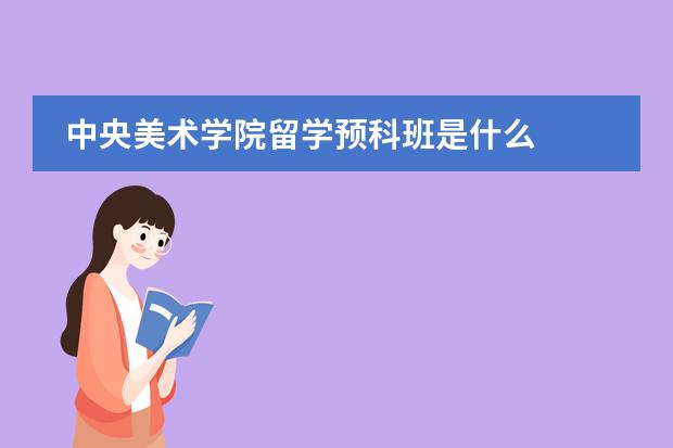 中央美术学院留学预科班是什么