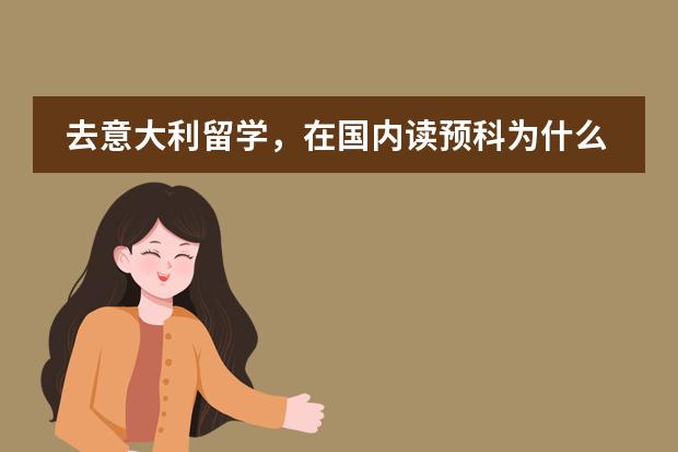去意大利留学，在国内读预科为什么这么贵呢?