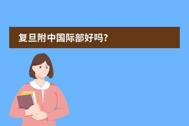 复旦附中国际部好吗？