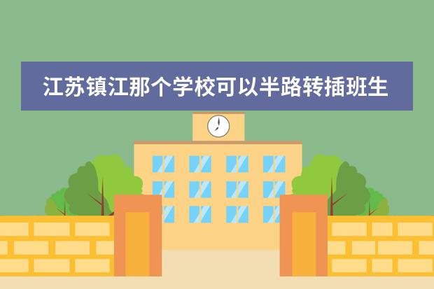 江苏镇江那个学校可以半路转插班生吗