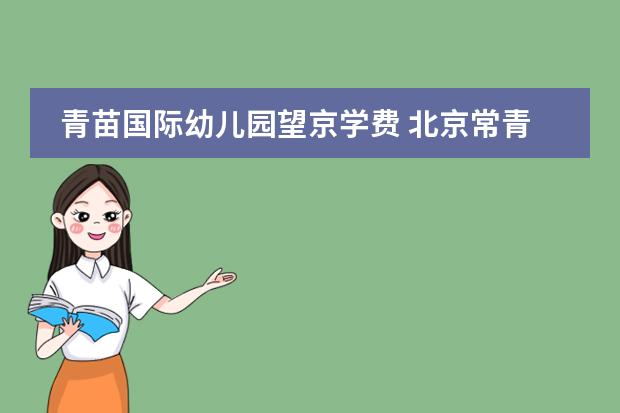 青苗国际幼儿园望京学费 北京常青藤幼儿园学费入下?