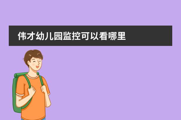 伟才幼儿园监控可以看哪里