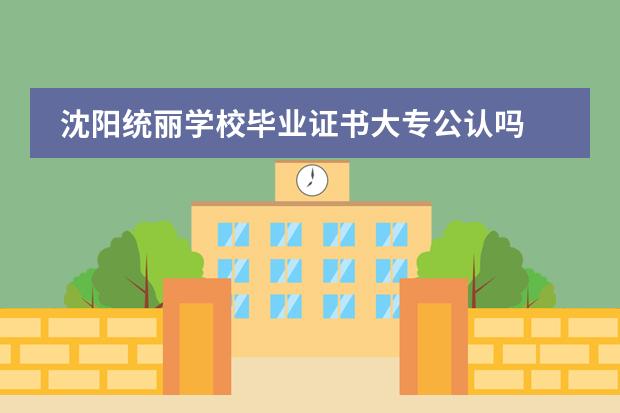 沈阳统丽学校毕业证书大专公认吗