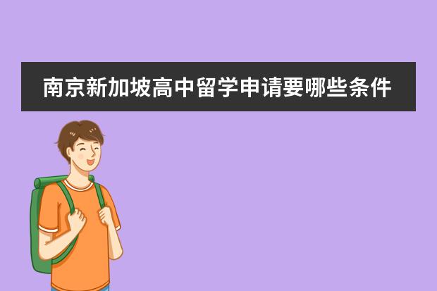 南京新加坡高中留学申请要哪些条件/哪个留学中介最好