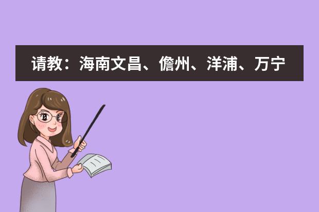 请教：海南文昌、儋州、洋浦、万宁这四个地方哪里更适合生活？