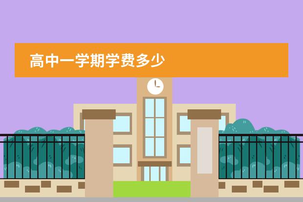 高中一学期学费多少