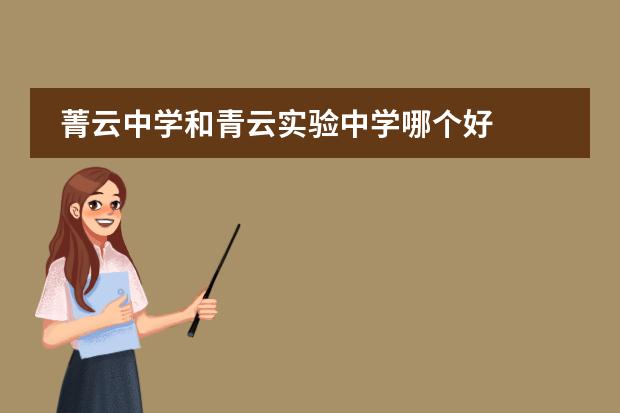 菁云中学和青云实验中学哪个好