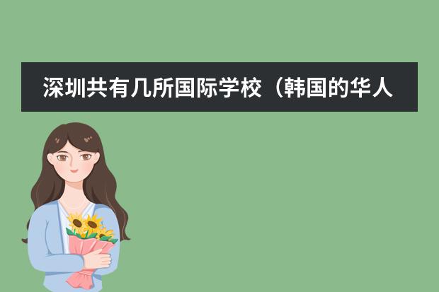 深圳共有几所国际学校（韩国的华人学校或是国际学校）