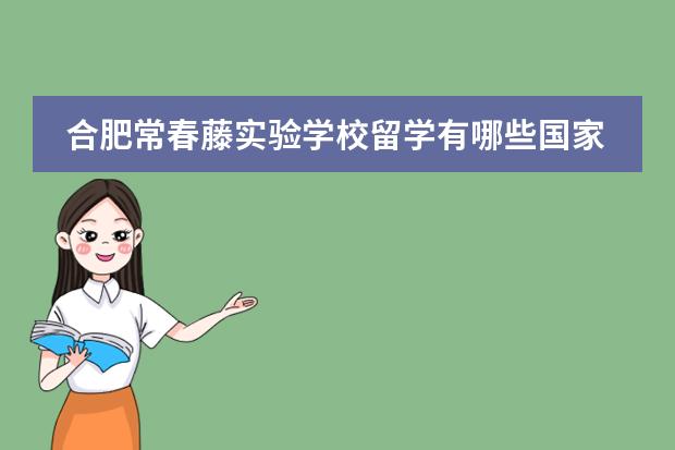 合肥常春藤实验学校留学有哪些国家