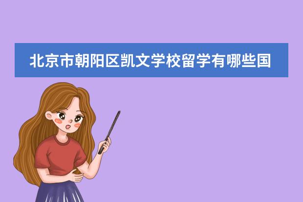 北京市朝阳区凯文学校留学有哪些国家