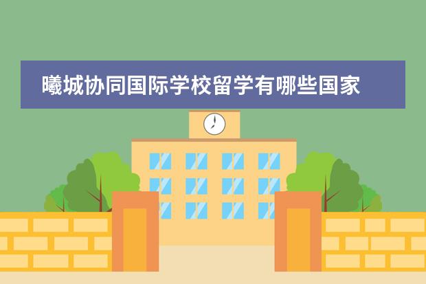 曦城协同国际学校留学有哪些国家