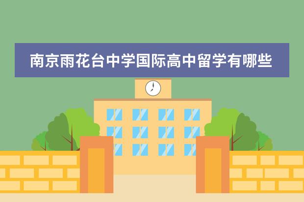南京雨花台中学国际高中留学有哪些国家
