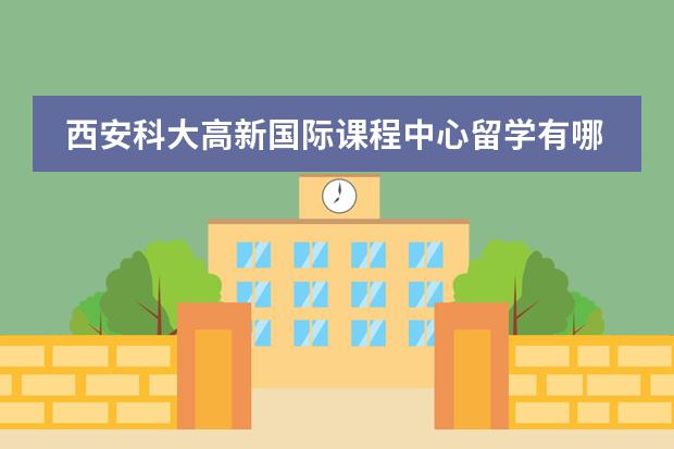 西安科大高新国际课程中心留学有哪些国家