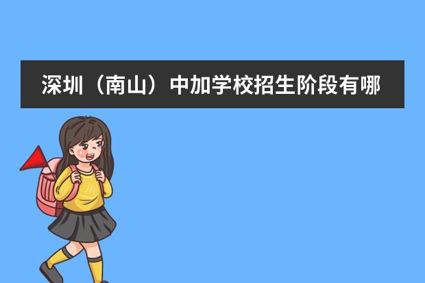 深圳（南山）中加学校招生阶段有哪些（课程体系）