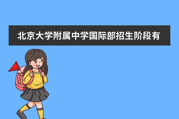 北京大学附属中学国际部招生阶段有哪些（课程体系）