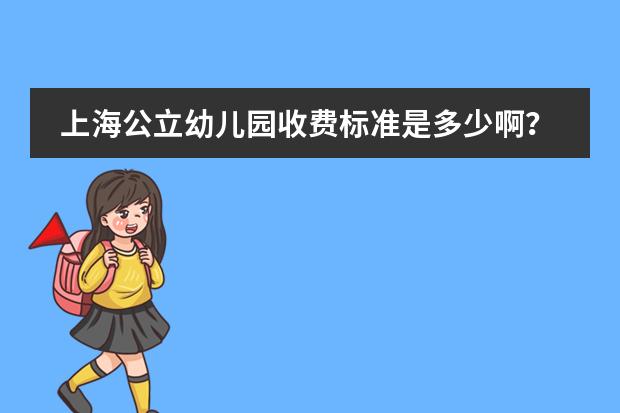上海公立幼儿园收费标准是多少啊?
