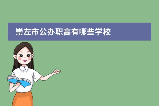 崇左市公办职高有哪些学校